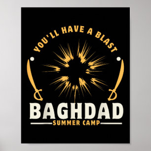 Póster Campamento De Verano De Bagdad Veteranos De Guerra
