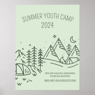 Póster Campamento de Verano Divertido Editable, Campament