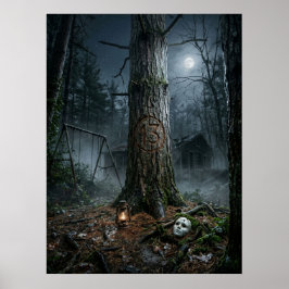 Póster Campamento del Bosque Embrujado Medianoche