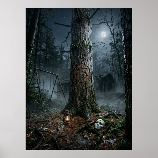 Póster Campamento del Bosque Embrujado Medianoche (Frente)