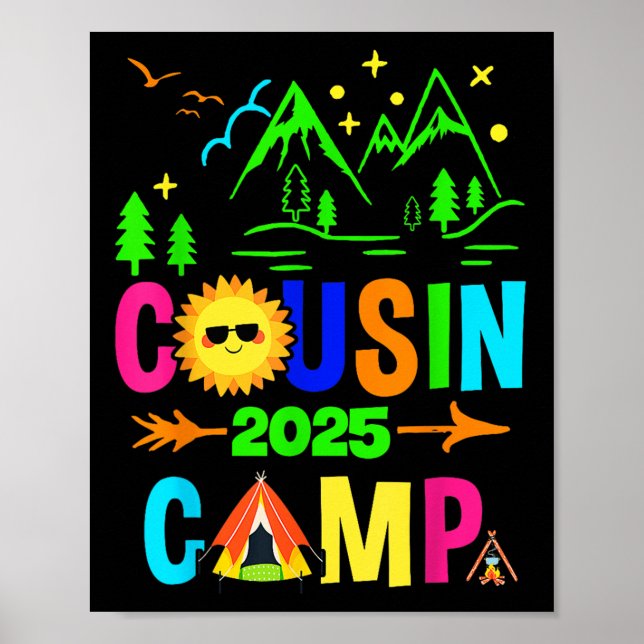 Póster Campamento familiar de verano de la tripulación de (Frente)