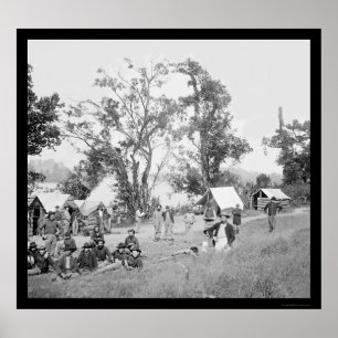 Póster Campamento federal después de la batalla de Chatta