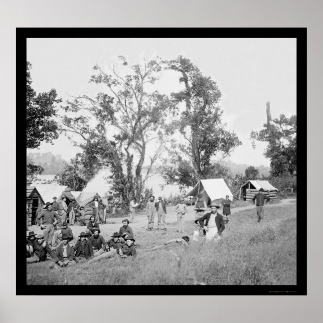 Póster Campamento federal después de la batalla de Chatta (Frente)