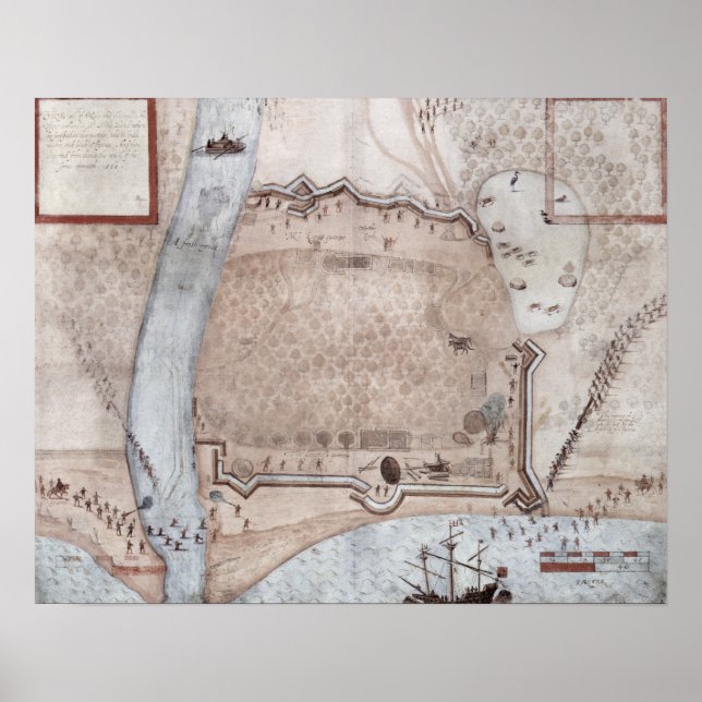 Póster Campamento Fortificado, Puerto Rico (Frente)