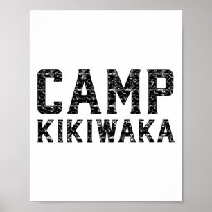 Póster Campamento Kikiwaka Reunión de verano viaje de cam