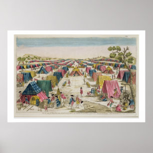 Póster Campamento militar prusiano, sacado de la vida en