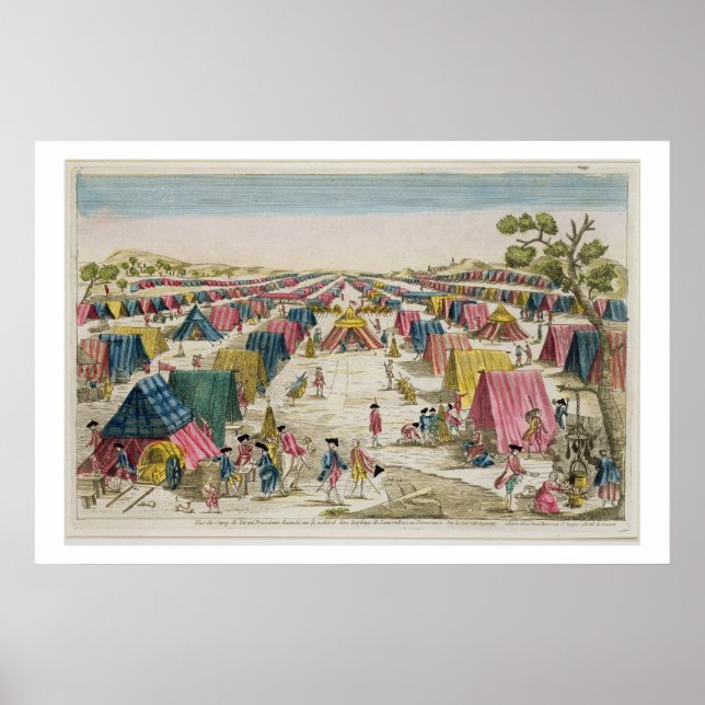 Póster Campamento militar prusiano, sacado de la vida en  (Frente)