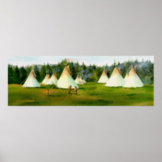 PÓSTER CAMPAMENTO TIPI DE VERANO POR SHARON SHARPE
