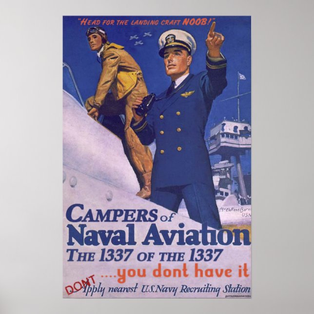 Póster Campamentos de aviación naval (Frente)