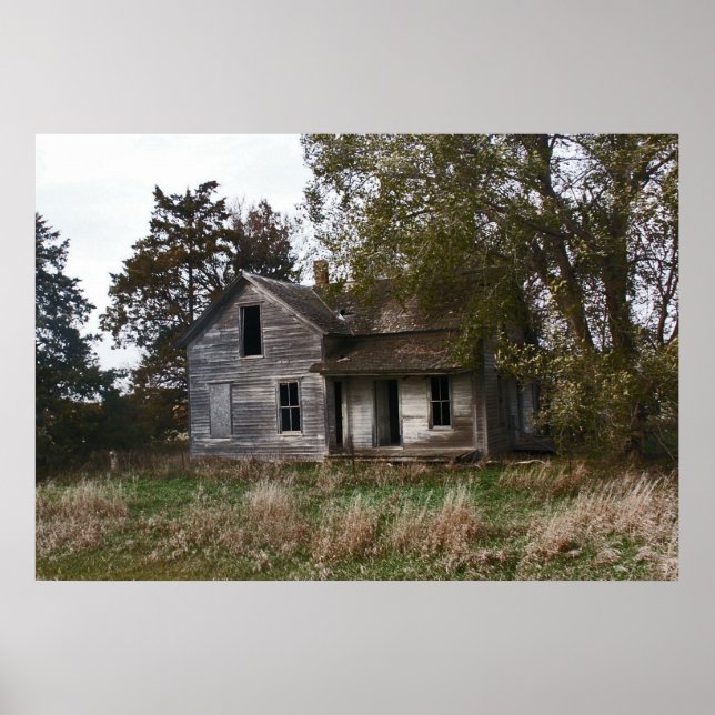Póster Campaña agrícola abandonada en Dakota del Sur. (Frente)