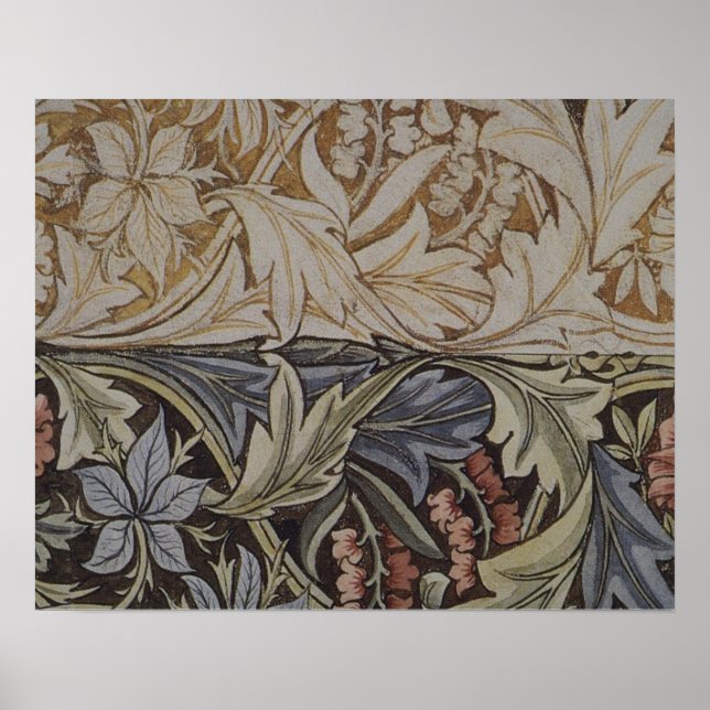 Póster Campana Botánica de Campanilla de William Morris (Frente)