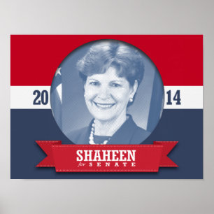 PÓSTER CAMPAÑA DE JEANNE SHAHEEN