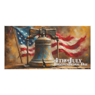 Póster Campana de la Libertad Arte para la Celebración de