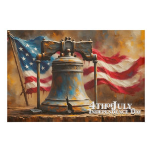 Póster Campana de la Libertad Arte para la Celebración de