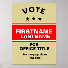 Póster Campaña de personalizable