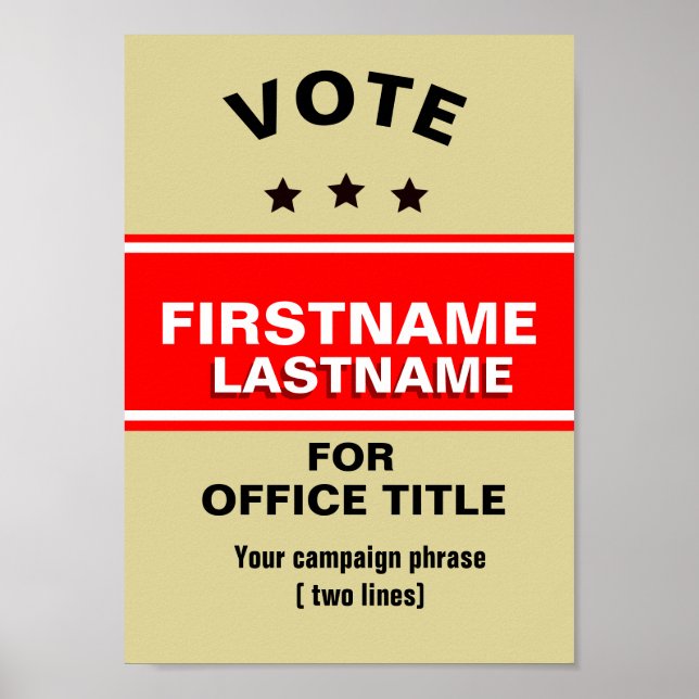 Póster Campaña de personalizable (Frente)