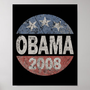 Póster Campaña del Viejo Presidente Barack Obama 2008
