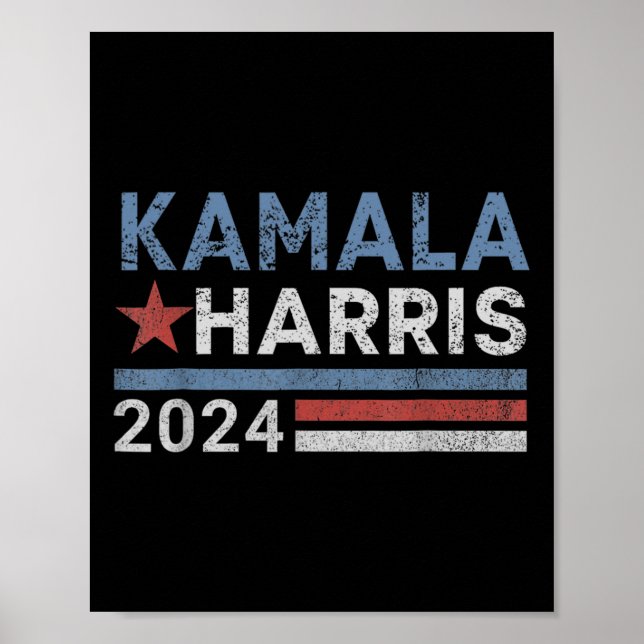 Póster Campaña electoral de Harris 2024 para presidente (Frente)