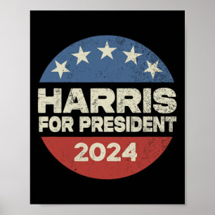 Póster Campaña electoral de Harris 2024 para presidente 2