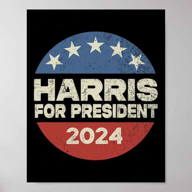 Póster Campaña electoral de Harris 2024 para presidente 2 (Frente)