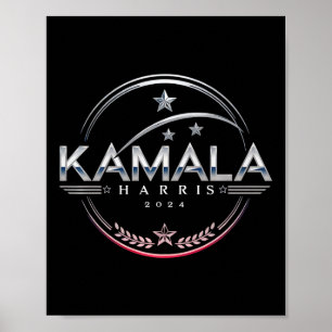 Póster Campaña electoral del presidente de Kamala 2024