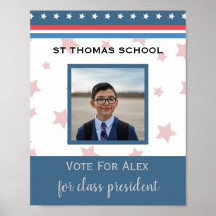 Póster campaña electoral estudiantil con clase de fotos