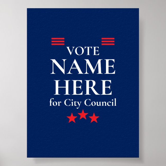 Póster Campaña Electoral Personalizada (Frente)