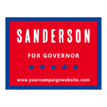 Campaña electoral política Nombre rojo azul blanco