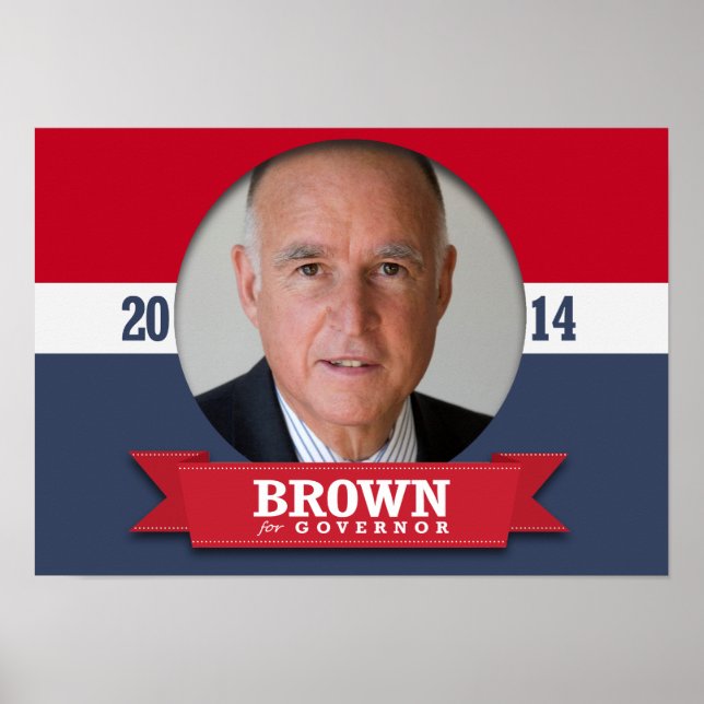 PÓSTER CAMPAÑA JERRY BROWN (Frente)