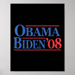 Póster Campaña 'Obama Biden 08', ventilado retro con prob