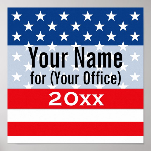 Póster Campaña política candidato no partidista impreso (Frente)