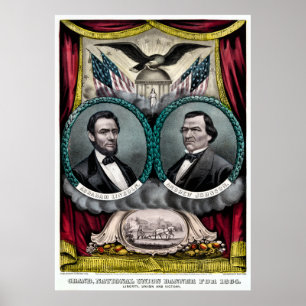 Póster Campaña presidencial 1864 de Abraham Lincoln