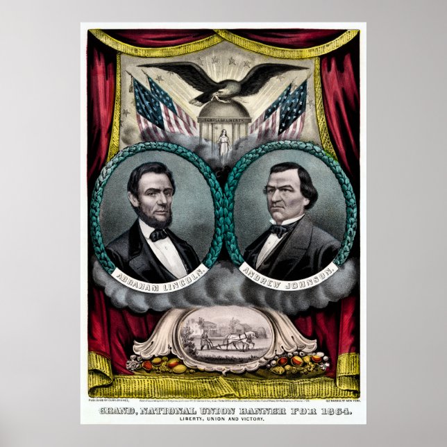 Póster Campaña Presidencial Abraham Lincoln 1864 (Frente)