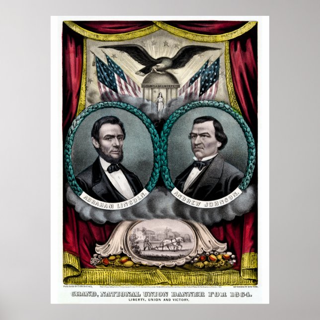 Póster Campaña Presidencial Abraham Lincoln 1864 (Frente)