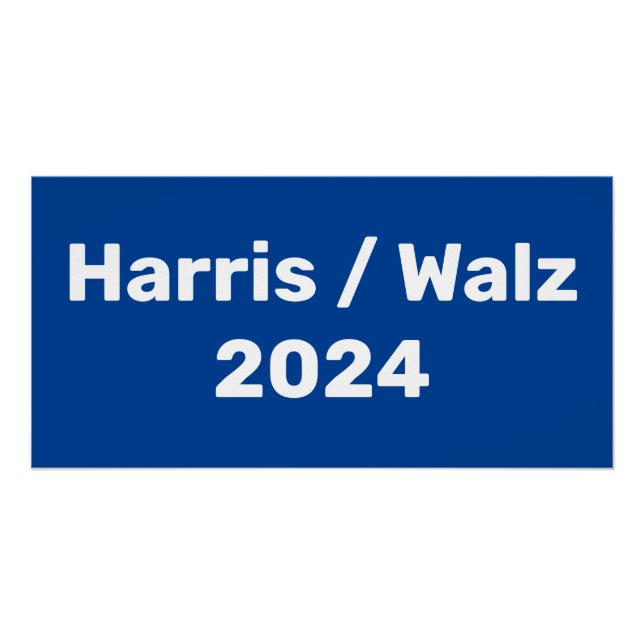 Póster Campaña Presidencial Harris/Walz 2024 (Anverso)
