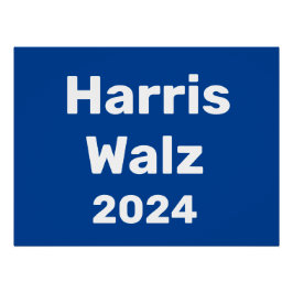 Póster Campaña Presidencial Harris/Walz 2024