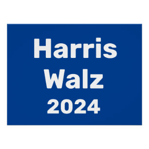 Póster Campaña Presidencial Harris/Walz 2024