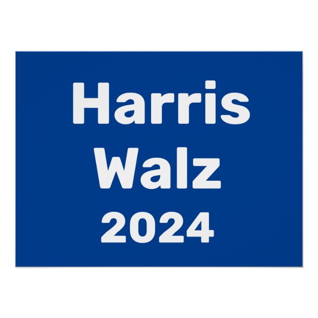 Póster Campaña Presidencial Harris/Walz 2024 (Anverso)