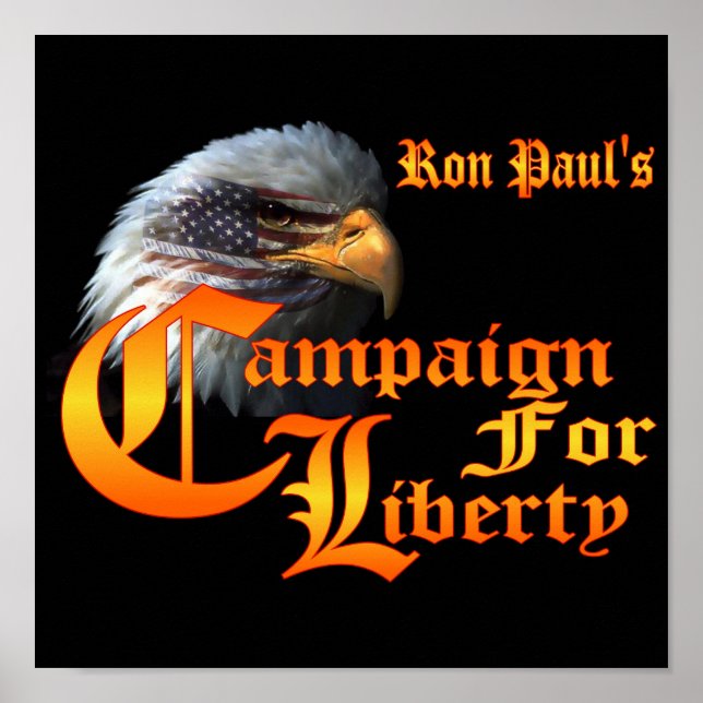 Póster Campaña Ron Paul por la libertad Eagle EYE (Frente)