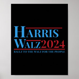 Póster Campaña Walz 2024 Kamala Harris Tim Walz Funny Te