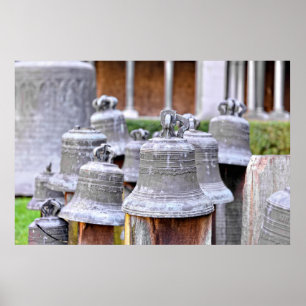 Póster Campanas de la Iglesia de Santa Gertrudis, Bélgica