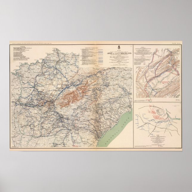 Póster Campañas del Ejército de Cumberland (Frente)