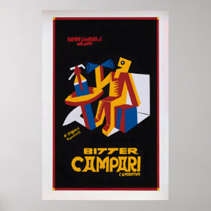Póster Campari Amargo por Fortunato Depero Vintage