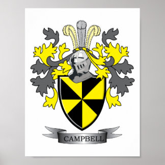 Póster Campbell Familia Crest Escudo de brazos
