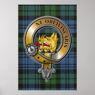 Póster Campbell Tartan & Badge