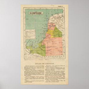 Póster Campeche, Mexico