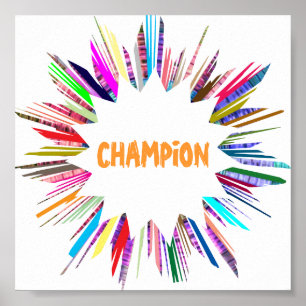 Póster CAMPEÓN:  Corrija el texto sus el propio