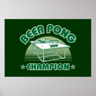Póster Campeón de Beer Pong