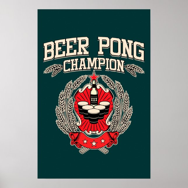 Póster Campeón de Beer Pong (Frente)