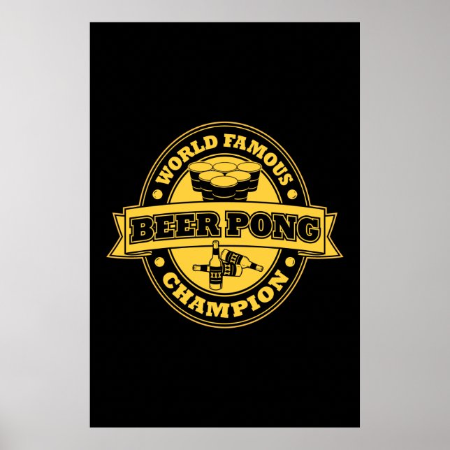 Póster Campeón de Beer Pong (Frente)